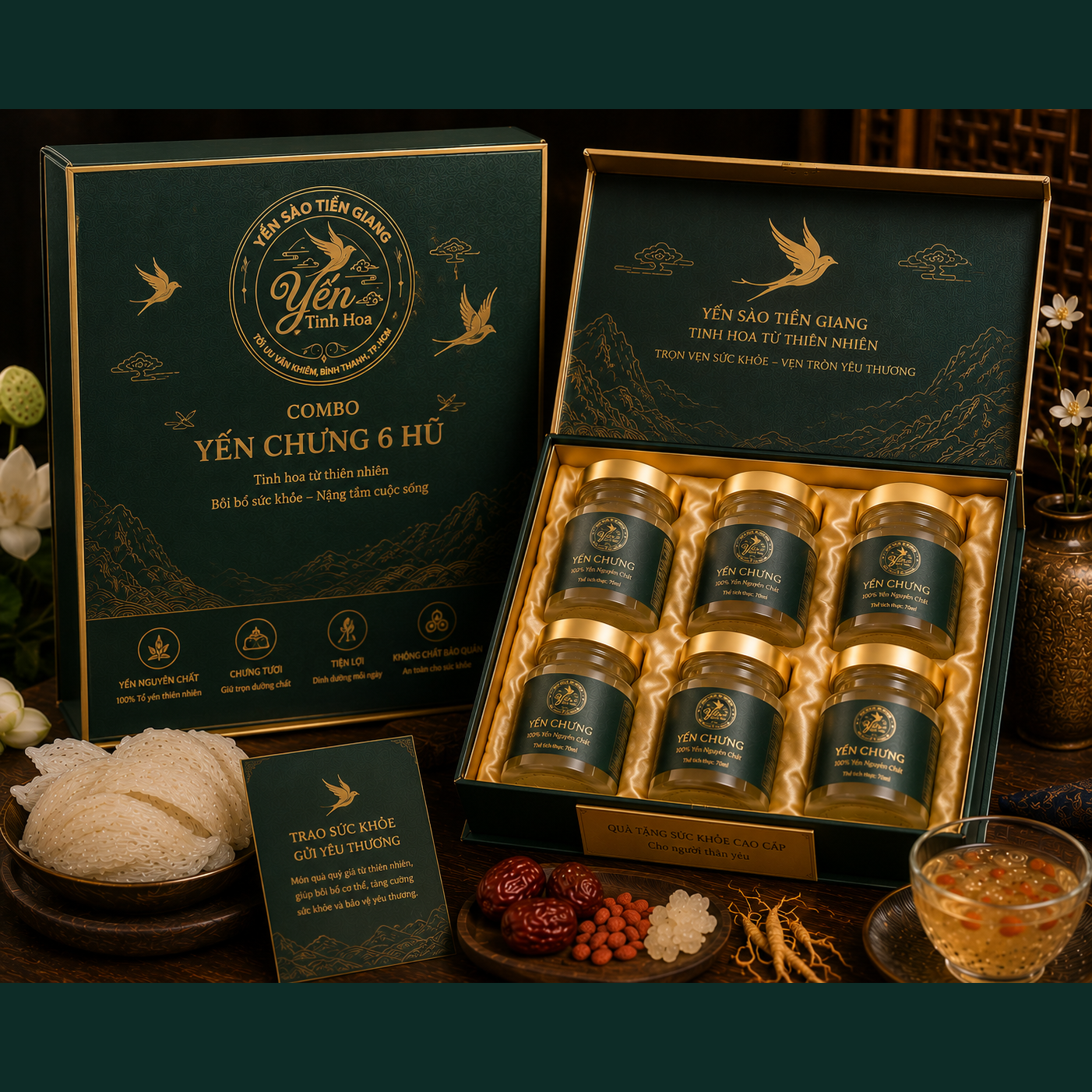 Combo Yến Chưng 6 Hũ